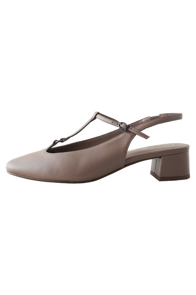 Next Forever Comfort® Lederpumps mit Fersenriemen Slingsandale (1-tlg) (beige)