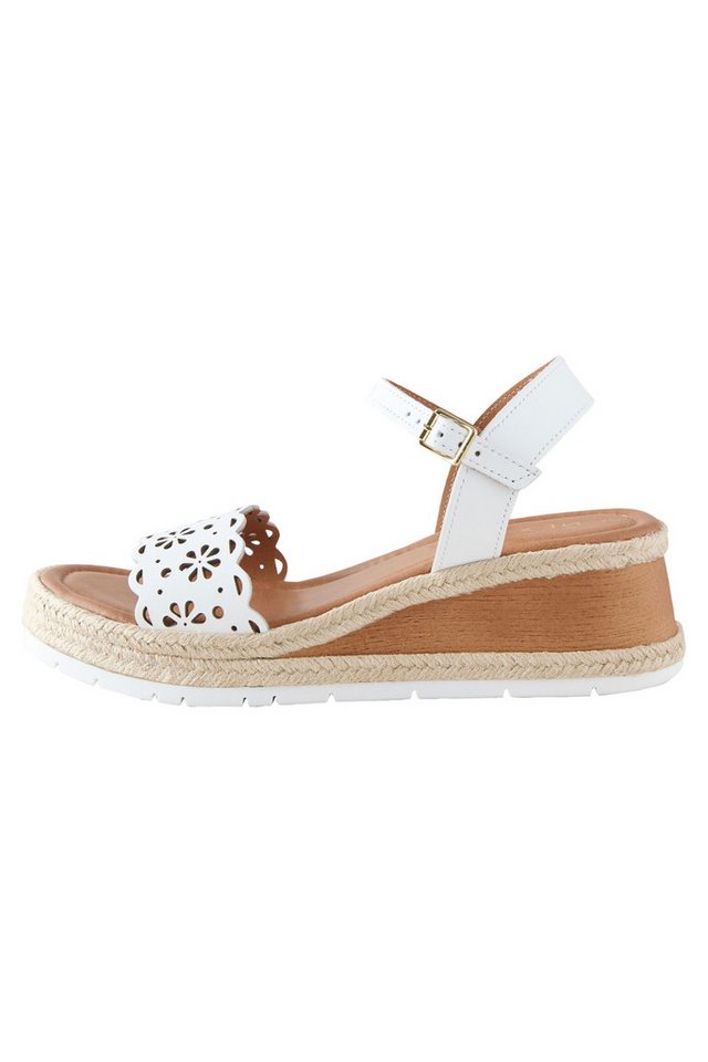 Next Forever Comfort® Lederschuhe mit Keilabsatz Keilsandalette (1-tlg) (weiß)