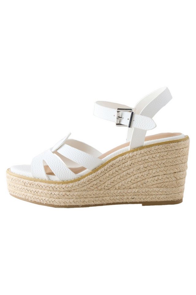 Next Forever Comfort® Lederschuhe mit Keilabsatz Keilsandalette (1-tlg) (weiß)