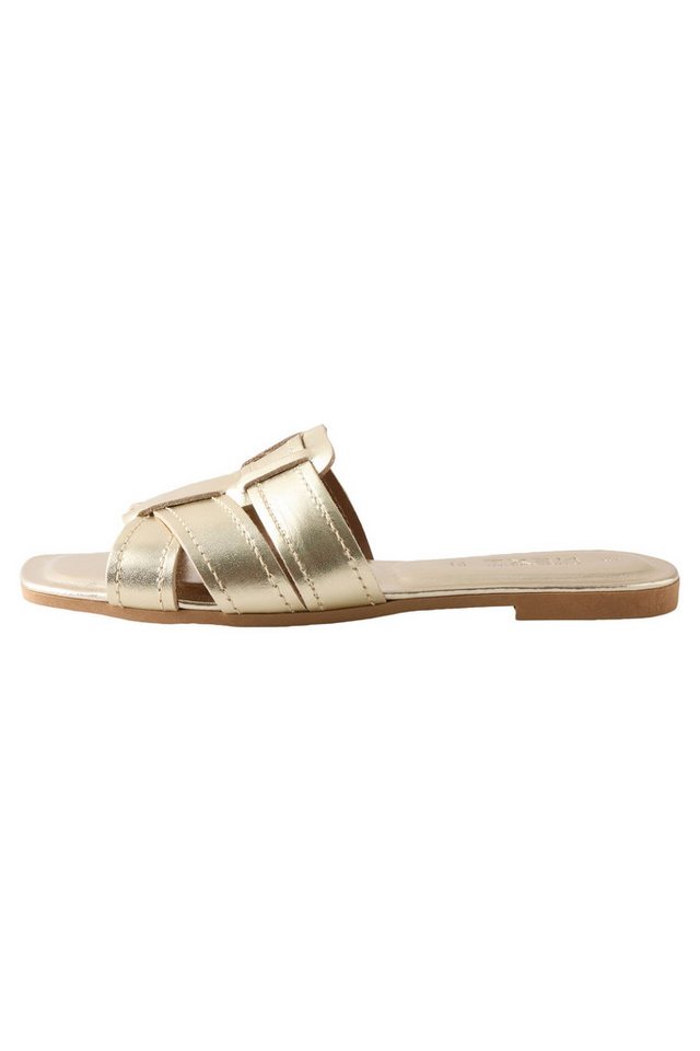 Next Forever Comfort® Pantoletten, extra weite Passform Sandale (1-tlg) (gold)