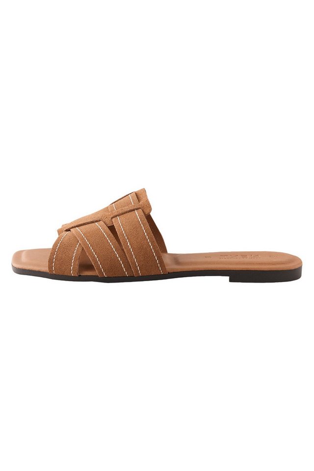 Next Forever Comfort® Pantoletten mit Ziernaht Sandale (1-tlg) (braun)