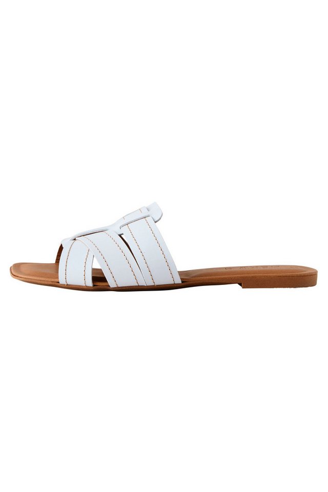 Next Forever Comfort® Pantoletten mit Ziernaht Sandale (1-tlg) (weiß)