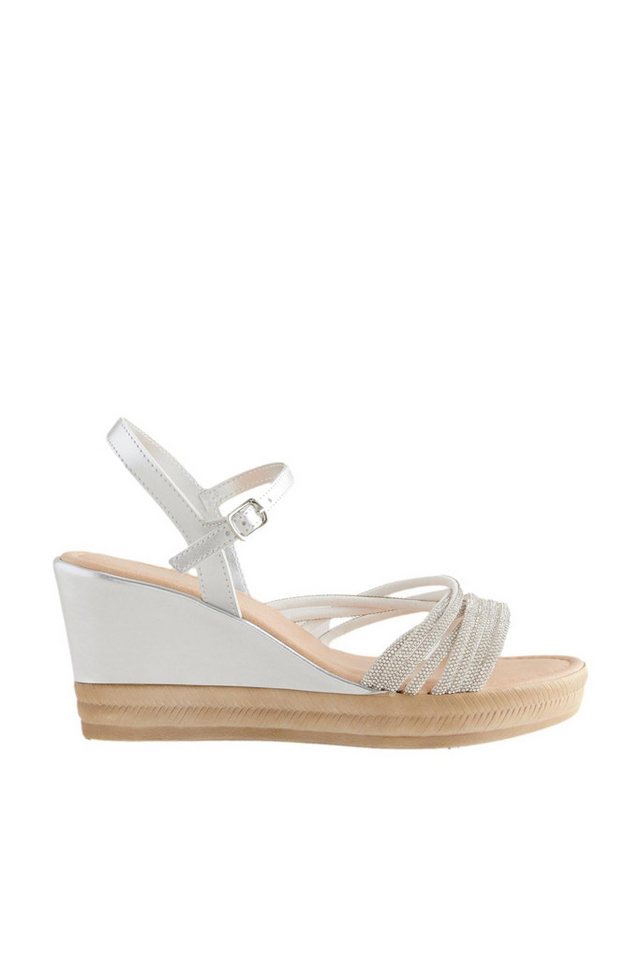 Next Forever Comfort® Plateau-Keilabsatzschuhe Keilsandalette (1-tlg) (silber)