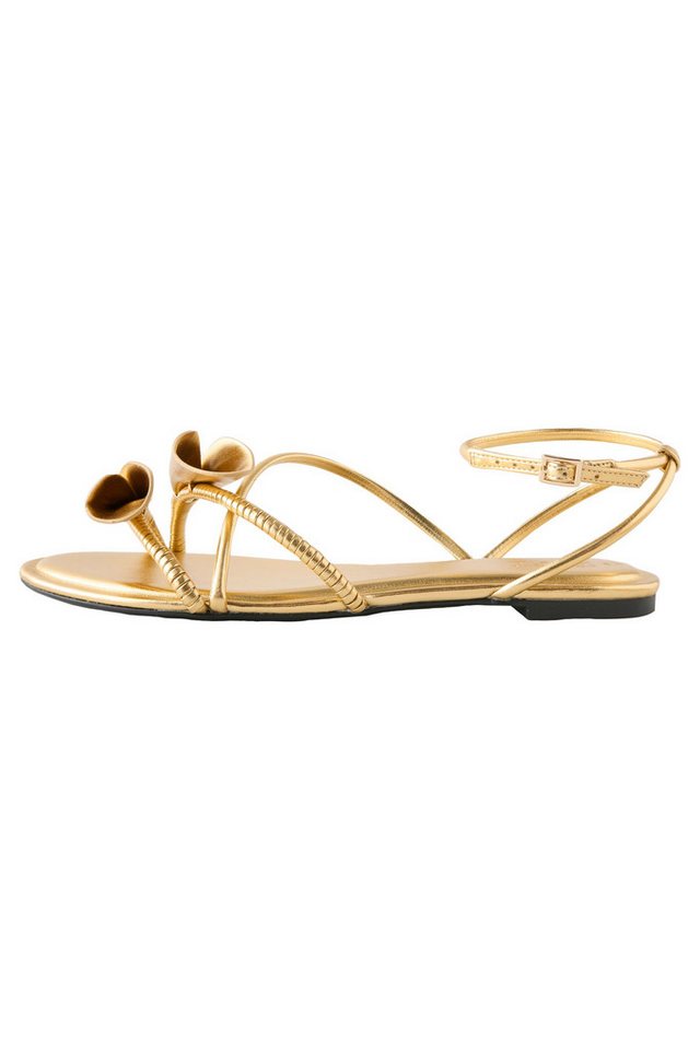 Next Forever Comfort® Riemchensandalette mit Blumendeko Sandale (1-tlg) (gold)