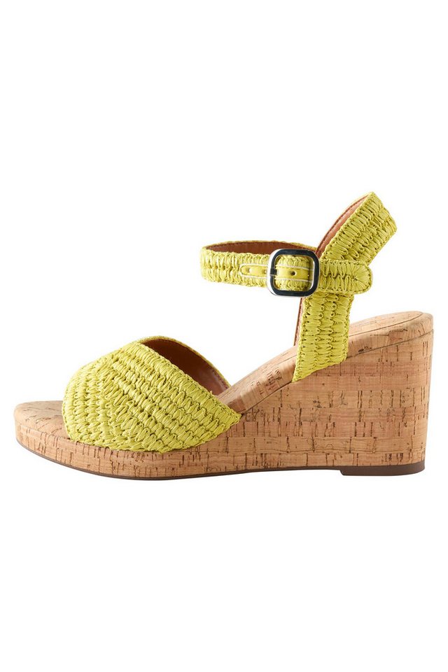 Next Forever Comfort® Runde Kork-Wedges mit Häkeldetail Keilsandalette (1-tlg)