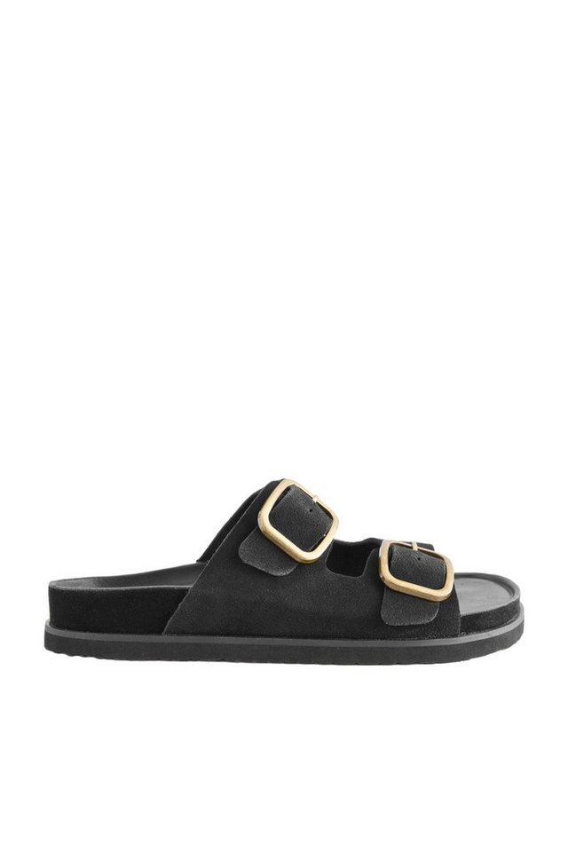 Next Forever Comfort® Sandalen Doppelriemen und Fußbett Sandale (1-tlg) (schwarz)