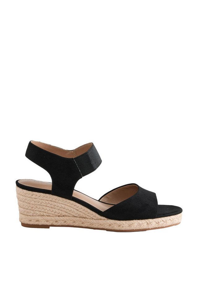 Next Forever Comfort® Sandalen mit elastischem Riemen Keilpumps (1-tlg) (schwarz)