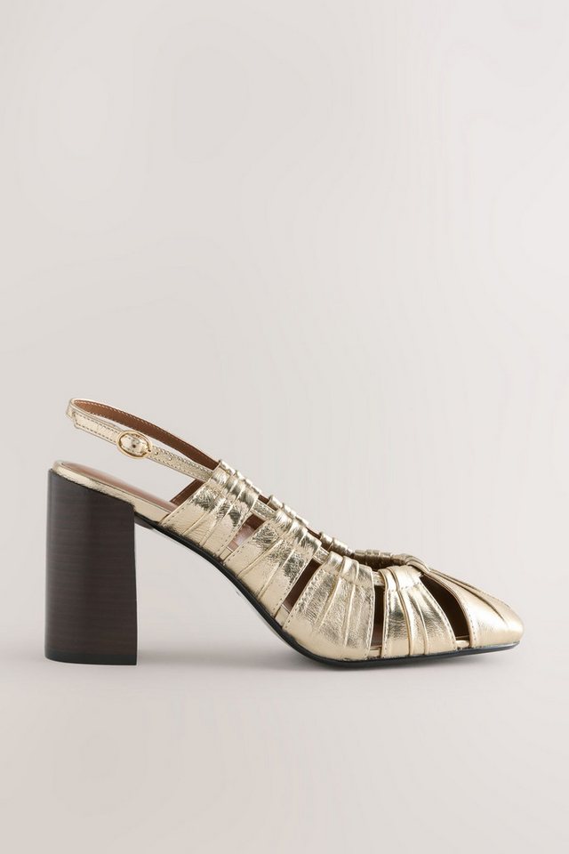 Next Forever Comfort® Slingbacks aus Leder, Blockabsatz Slingsandale (1-tlg)