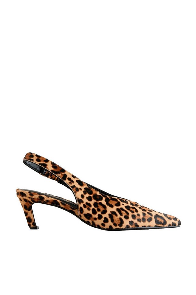 Next Forever Comfort® Slingbacks aus Leder mit Absatz Slingsandale (1-tlg) (Leopard)