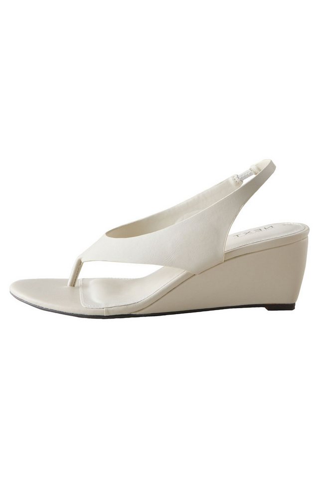 Next Forever Comfort Slingbacks mit Zehensteg Keilsandalette (1-tlg) (weiß)