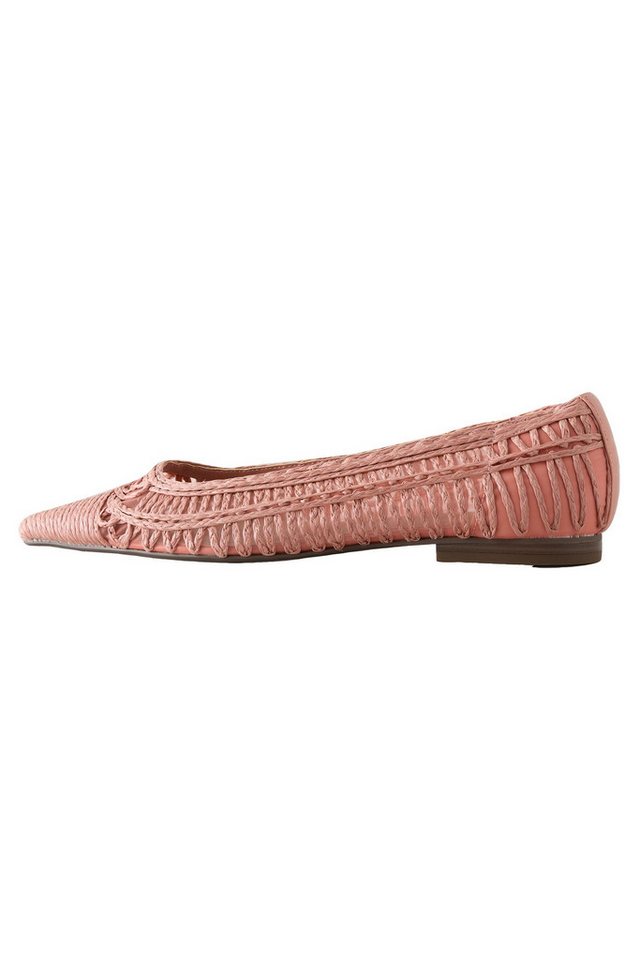 Next Forever Comfort® Spitze, flache Raffiaschuhe Ballerina (1-tlg) (orange)