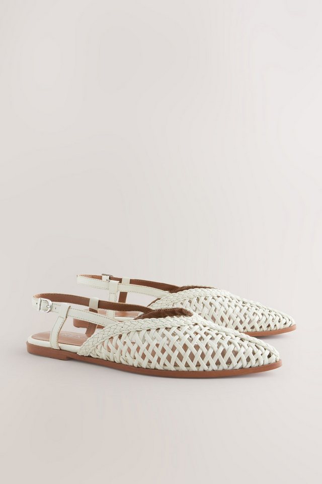 Next Forever Comfort® spitze Leder-Slingbacks Slingsandale (1-tlg) (beige)