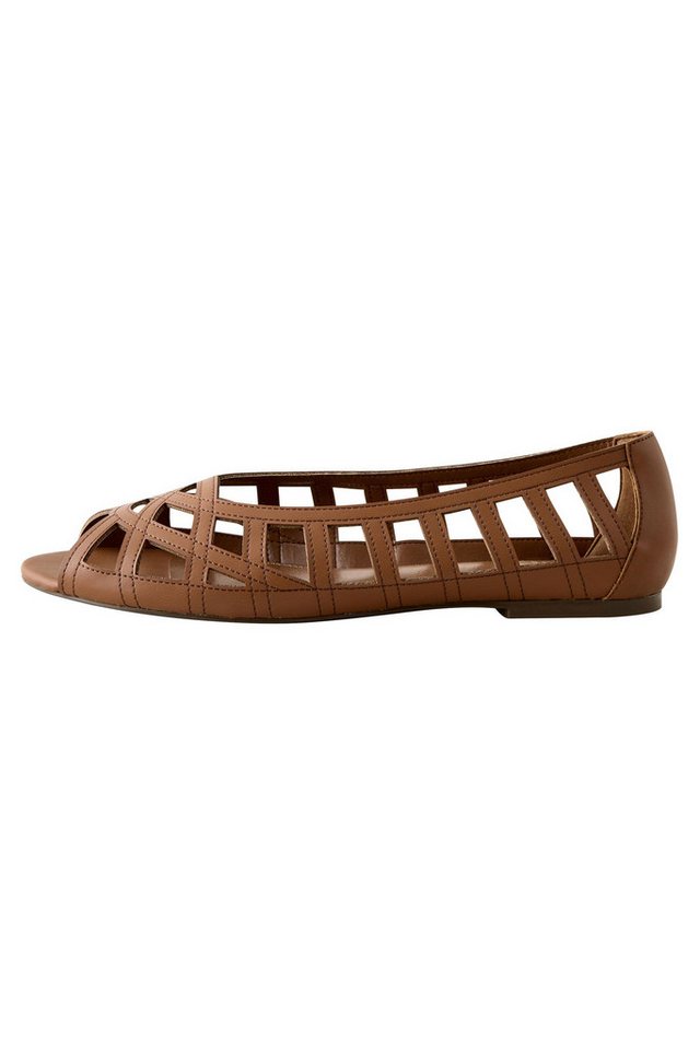 Next Forever Comfort® zehenfreie, flache Schuhe Ballerina (1-tlg) (braun)