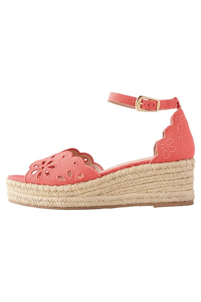 Next Forever Comfort® zehenfreie Keilabsatzschuhe Keilsandalette (1-tlg) (rosa)