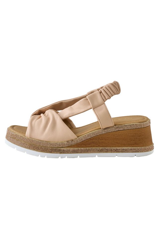Next Forever Comfort® zehenfreie Wedges mit Glitzer Keilsandalette (1-tlg)