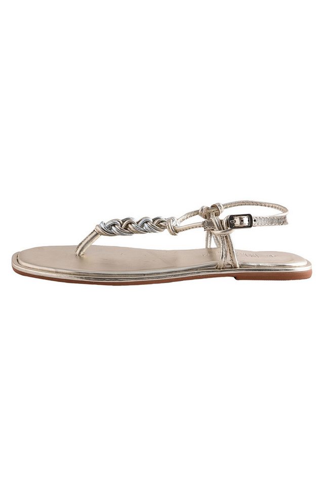 Next Forever Comfort® Zehenstegsandalen mit Webdetail Sandale (1-tlg) (Metallic)