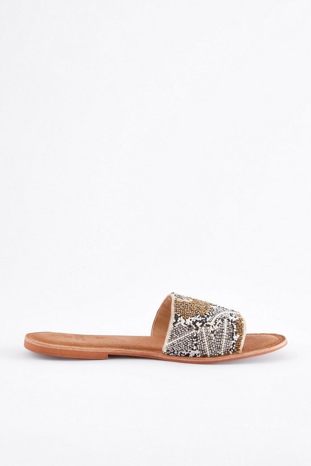 Next Forever-Komfort ® Lederpantolette mit Perlen Pantolette (1-tlg)