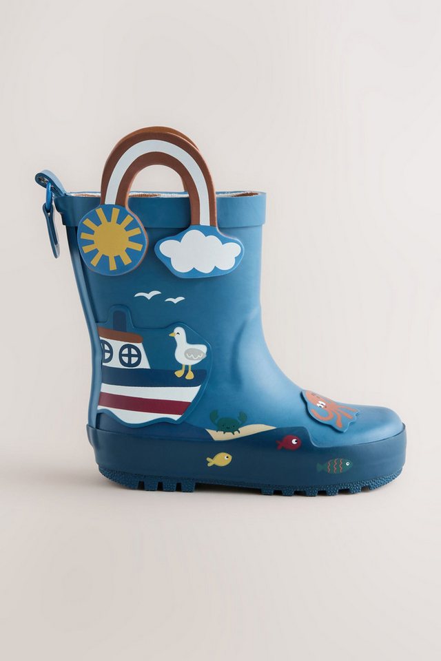 Next Gummistiefel mit Griffen Gummistiefel (1-tlg) (blau)