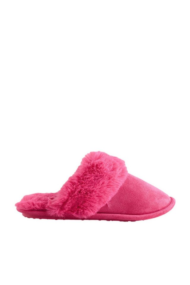 Next Hausschuhe aus Veloursleder mit Kunstfell Hausschuh (1-tlg)