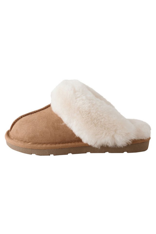 Next Hausschuhe aus Veloursleder mit Lammfellfutter Hausschuh (1-tlg)
