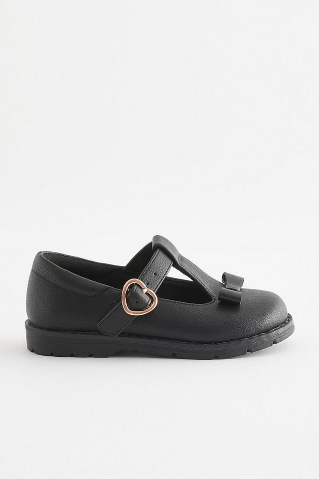 Next Kleinkinder-Schuhe mit T-Steg und Schleife T-Strap-Sandale (1-tlg) (schwarz)