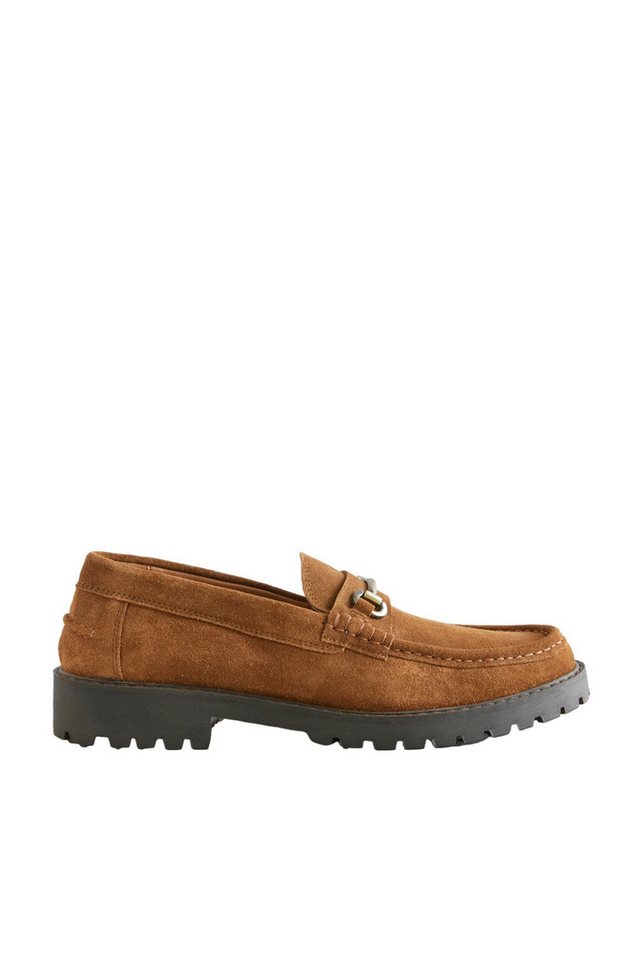 Next Klobige Loafer aus Veloursleder mit Trense Loafer (1-tlg)