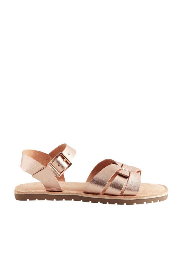 Next Ledersandalen im Webdesign, weite Passform Sandale (1-tlg) (silber)
