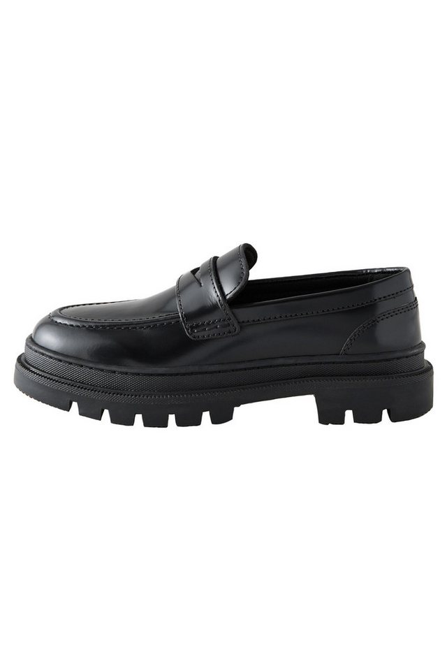 Next Lederschuhe für die Schule mit Profilsohle Loafer (1-tlg) (schwarz)