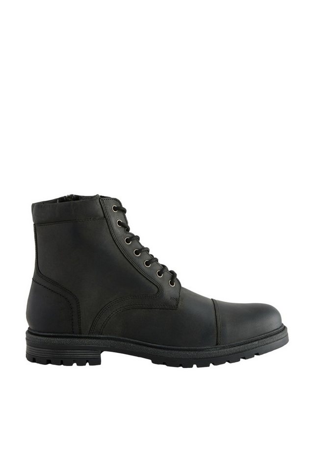 Next Lederstiefel mit Zehenkappe Schnürstiefelette (1-tlg)