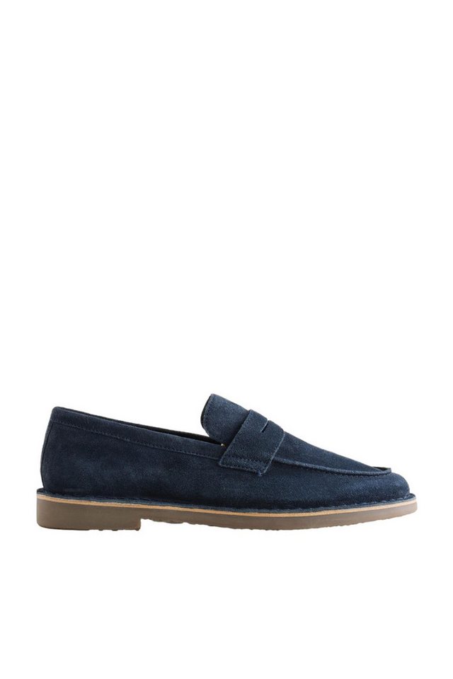 Next Legere Loafer aus Veloursleder Loafer (1-tlg) (blau)