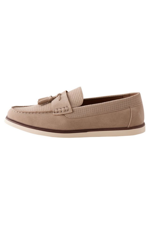 Next Loafer mit Prägung und Quaste Loafer (1-tlg) (Light Stone)
