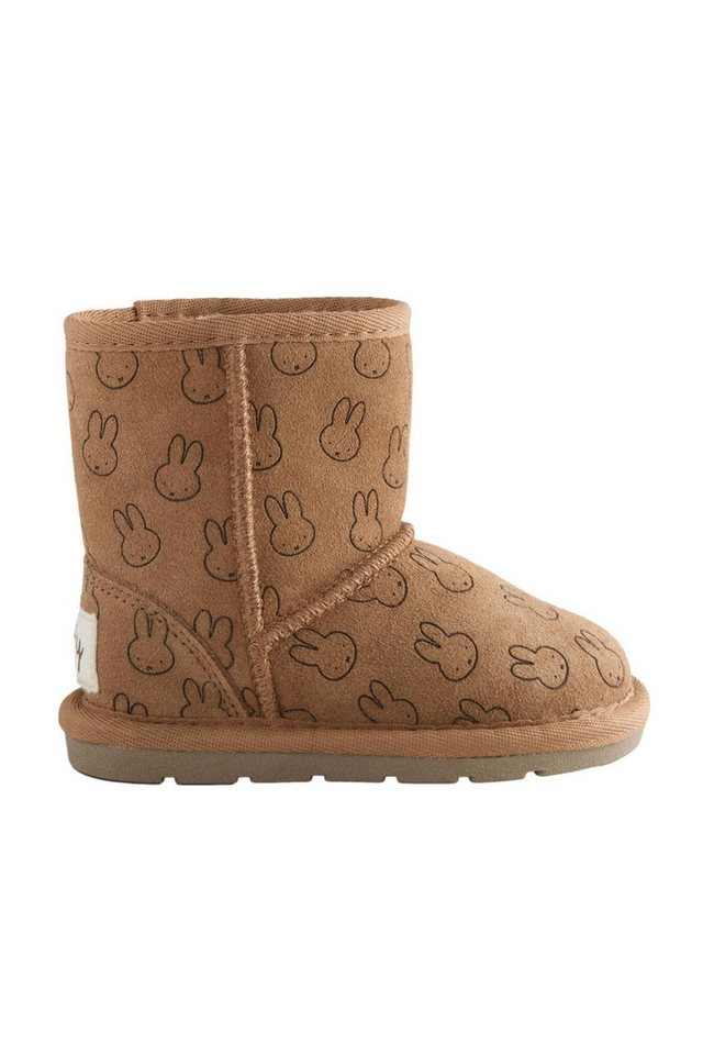 Next Miffy Hohe Schlupfstiefel aus Veloursleder Babystiefel (1-tlg)