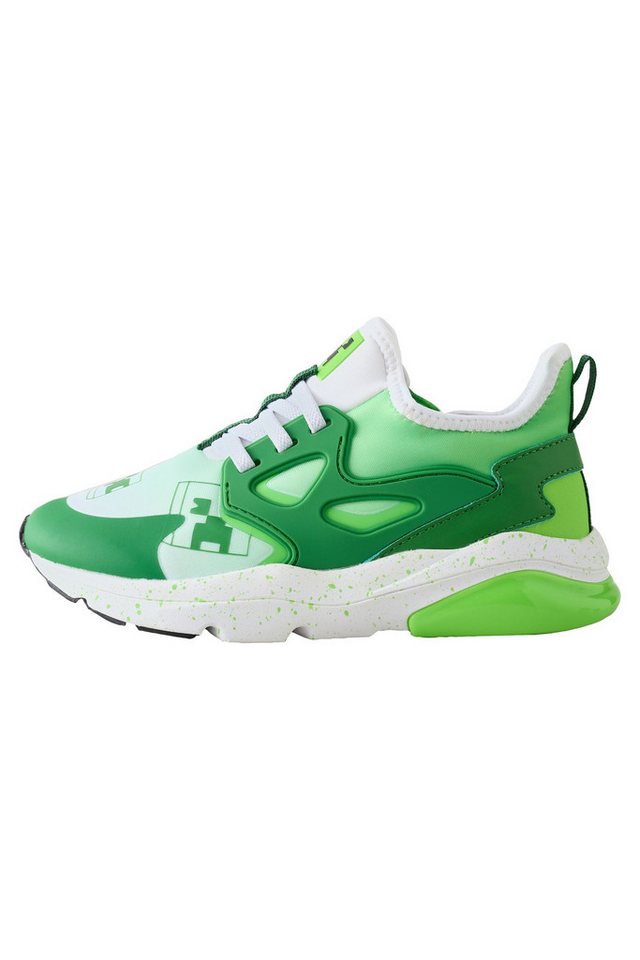 Next Minecraft Turnschuhe mit elastischen Schnürsenkeln Sneaker (1-tlg) (grün/weiß)
