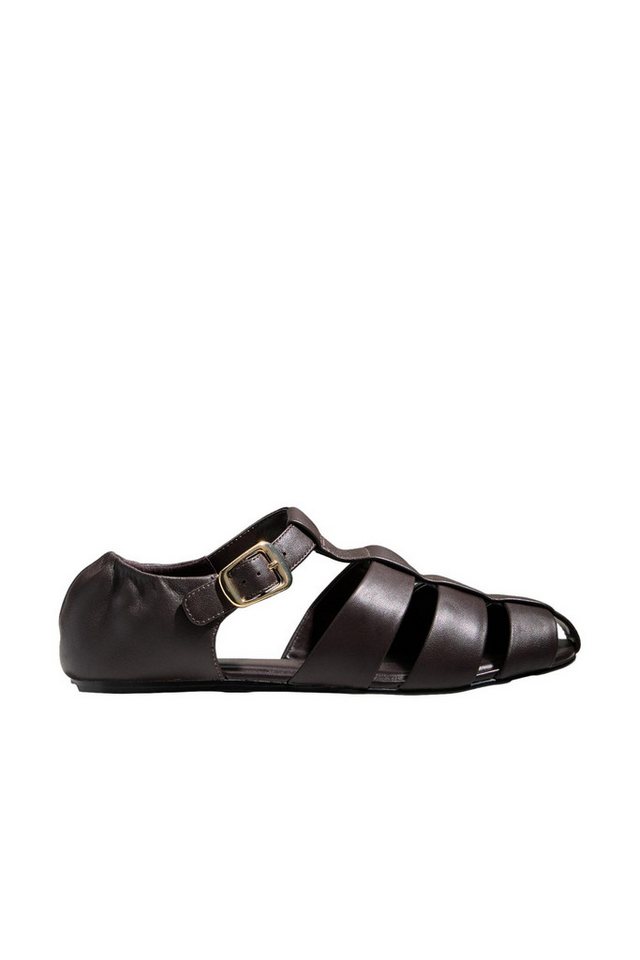 Next N. Premium flache Fischerschuhe aus Leder Sandale (1-tlg)