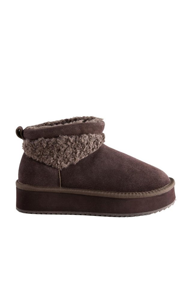 Next Plateau-Stiefel mit Borg-Kunstfell Stiefelette (1-tlg)