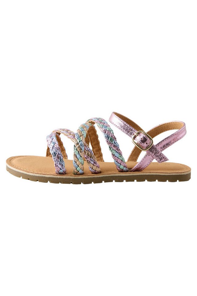 Next Riemchensandalen mit Flechtdetails Riemchensandale (1-tlg) (Pastel Metallic)