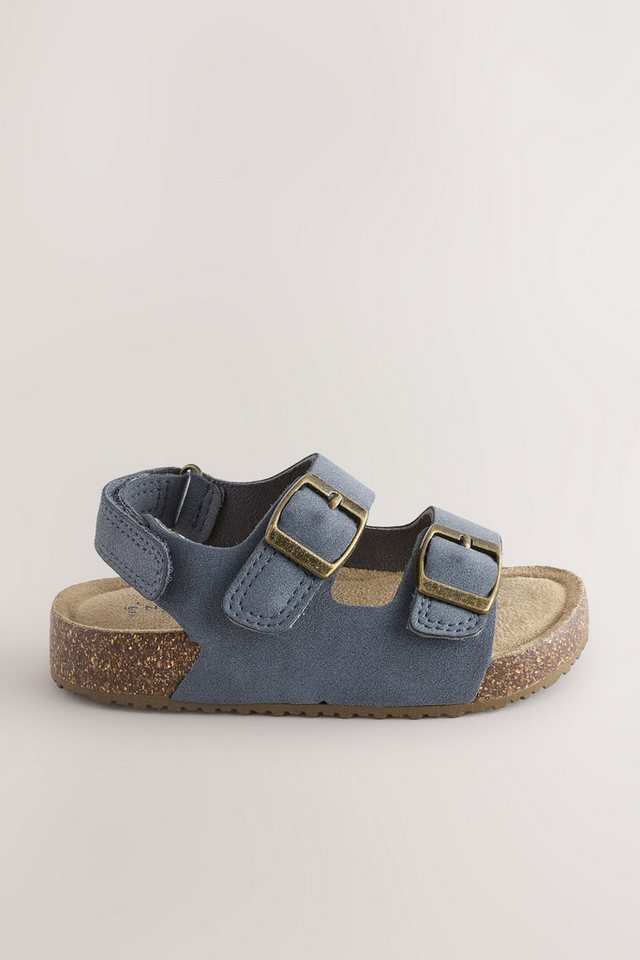Next Sandale mit Doppelschnalle + gepolstertem Fußbett Sandale (1-tlg) (blau)