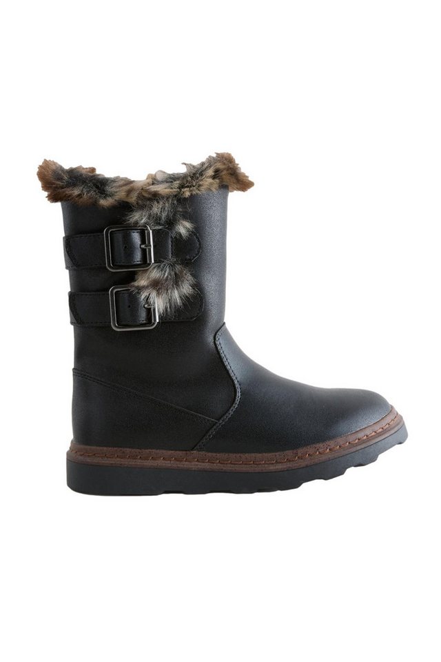 Next Schnallenstiefel mit Kunstfellfutter Stiefel (1-tlg)