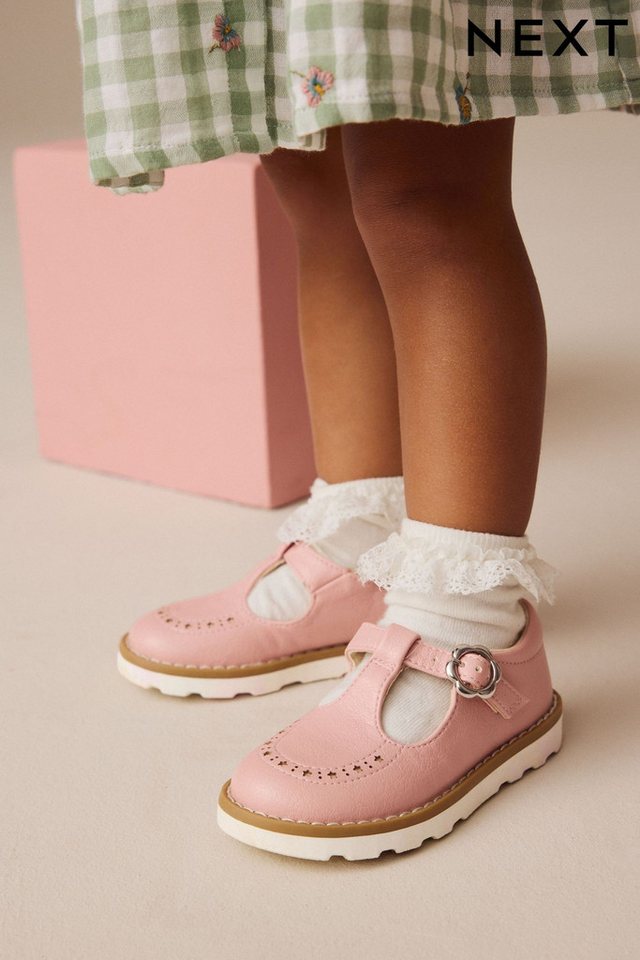 Next Schuhe mit T-Steg T-Strap-Sandale (1-tlg) (rosa)