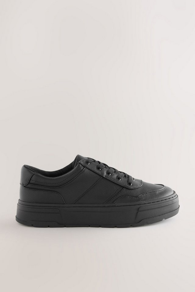 Next Signature Leder-Schnürsneaker mit Profilsohle Sneaker (1-tlg) (schwarz)