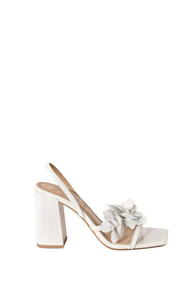 Next Signature Ledersandalen mit Blockabsatz und Blumen Sandale (1-tlg)