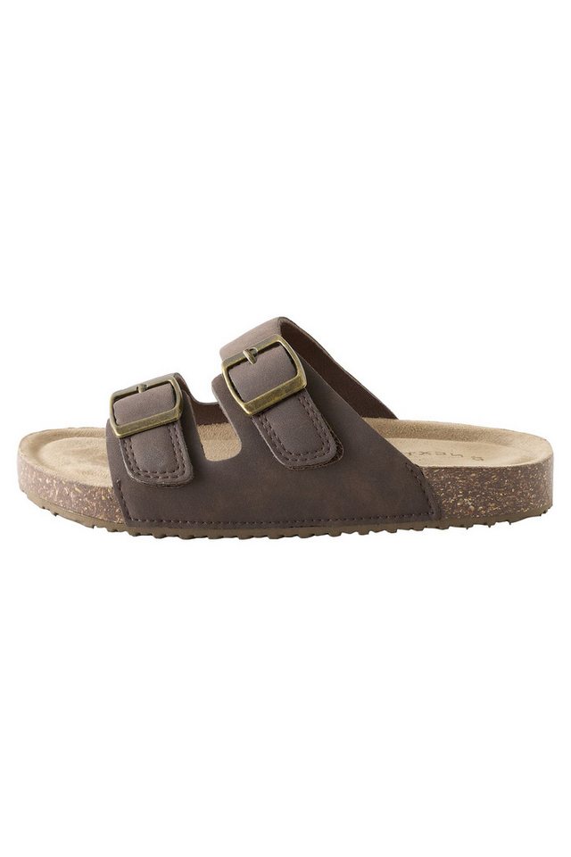 Next Slider-Sandalen mit Kork-Fußbett Badepantolette (1-tlg) (braun)