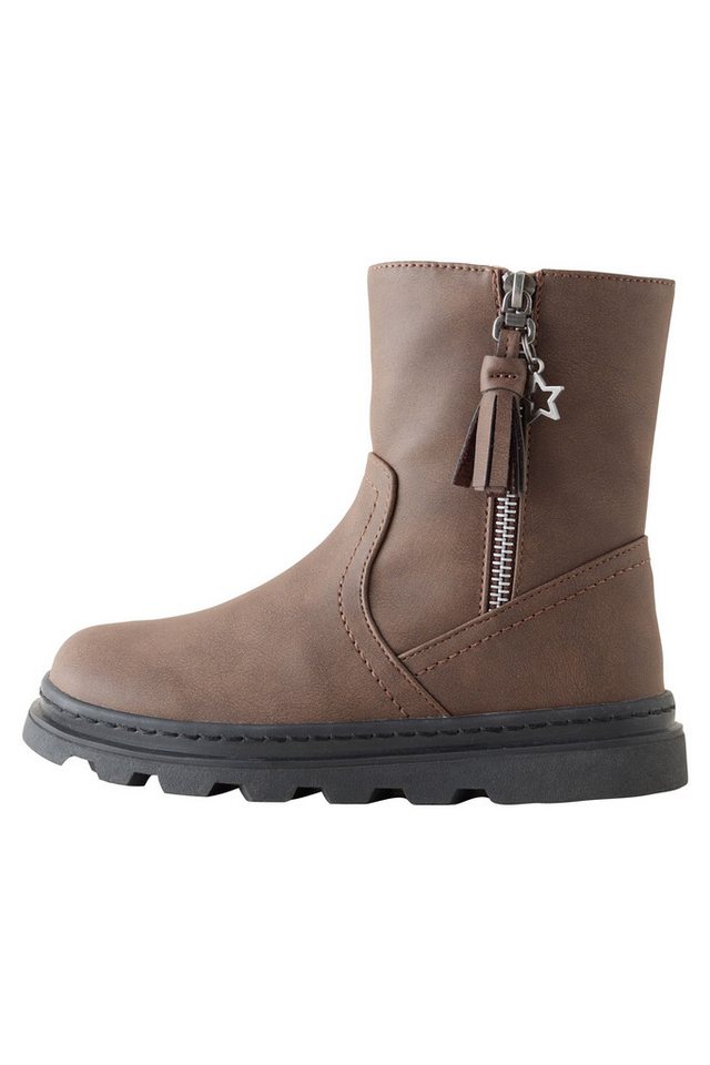 Next Stiefel mit Kunstfellfutter und Fransen Stiefel (1-tlg)