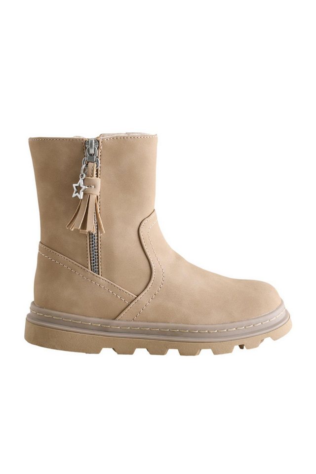 Next Stiefel mit Kunstfellfutter und Fransen Stiefel (1-tlg)