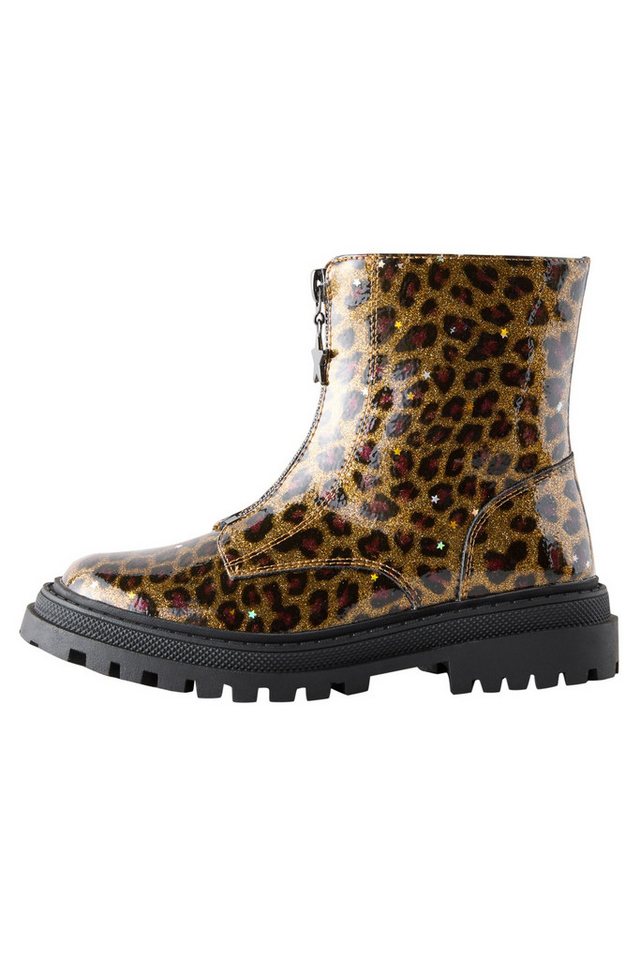 Next Stiefeletten mit Reißverschluss vorne Stiefelette (1-tlg) (Leopard Print)