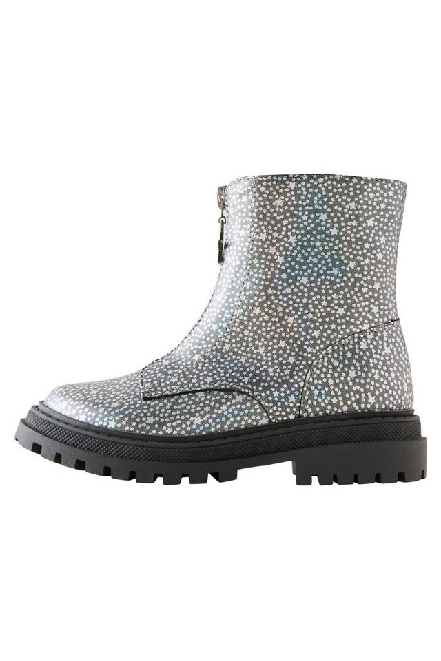 Next Stiefeletten mit Reißverschluss vorne Stiefelette (1-tlg) (silber)