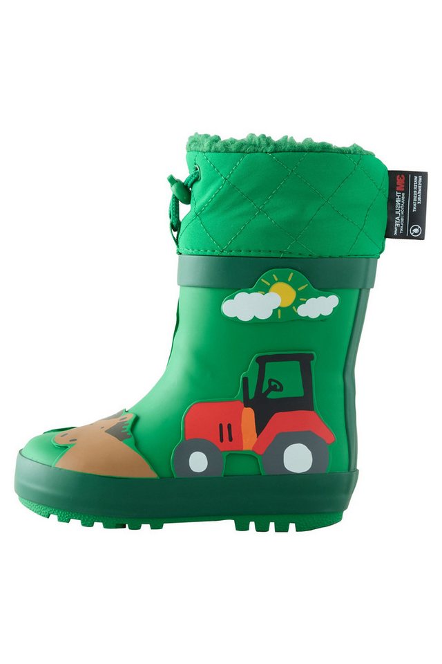 Next Thinsulate™ Gefütterte Gummistiefel mit Manschette Gummistiefel (1-tlg) (grün)