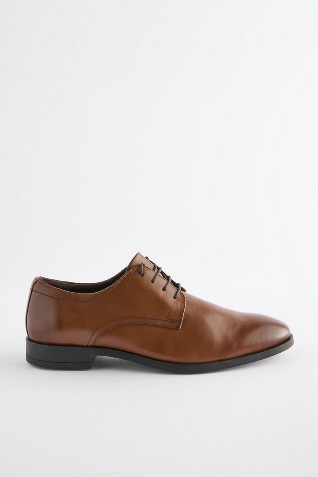 Next Unifarbene Derby-Schuhe aus Leder Schnürschuh (1-tlg)