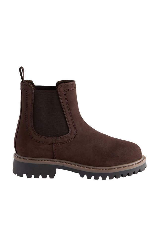 Next Warm gefütterte Leder-Chelseas, weite Passform Chelseaboots (1-tlg)