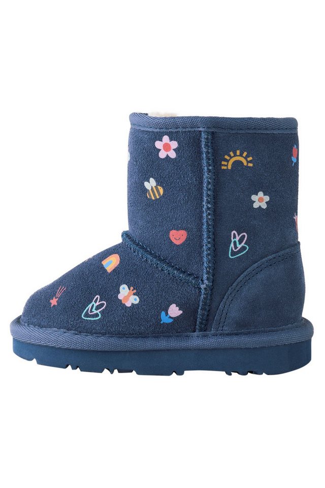Next Wasserabweisende Schlupfstiefel aus Veloursleder Babystiefel (1-tlg) (blau)